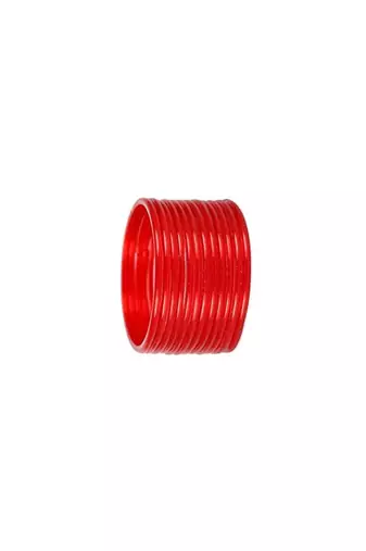 Nvr set of 12 plain red glass bangle for women