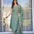 Women's olive green viscose chanderi sequin embroidered kurta pant set with dupatta