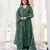 Women's green chanderi silk sequin embroidered kurta pant set with chanderi dupatta