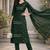  women's embroidered silk chiffon kurta set with plain dupatta