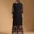  women's faux georgette fabric zari sequence embroidery work kurtaset with dupatta