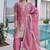 Pink silk kurta palazzo set