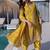 Mustard silk festive suit set