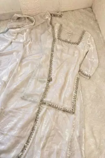 White ethnic kurta sharara set