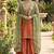 Rust orange embroidered kurta palazzo set