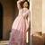 Pink floral anarkali dress