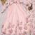 Pink floral anarkali dress
