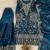 Dark-teal heavy embroidered sharara set