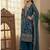 Dark-teal heavy embroidered sharara set