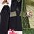 Black kurta pant set with green dupatta