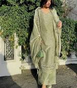 Pastel green embroidered palazzo set