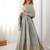Grey anarkali gown set