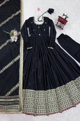Black anarkali gown set 2