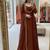 brown anarkali gown with dupatta