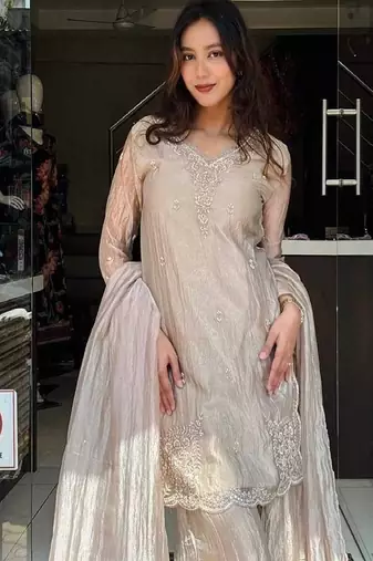 Light grey festive suit set