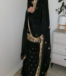 Black and gold party wear set