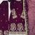 Purple heavy embroidered festive suit