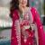 Deep pink heavy embroidered lehenga set