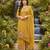 Mustard yellow floral palazzo suit