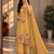 Mustard yellow floral palazzo suit