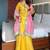 Bright yellow sharara set