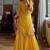 Bright yellow sharara set
