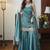 Teal blue sharara set