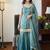 Teal blue sharara set