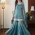 Teal blue sharara set