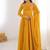 Dark yellow anarkali gown with dupatta