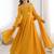 Dark yellow anarkali gown with dupatta