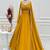 Dark yellow anarkali gown with dupatta