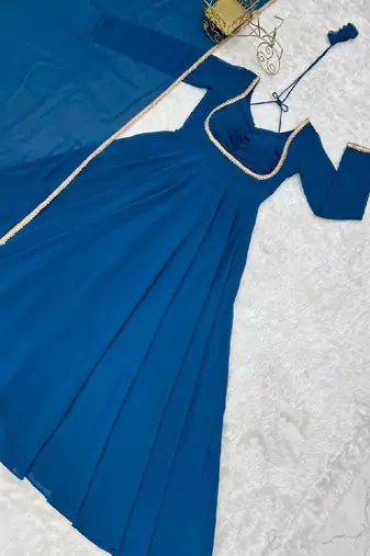 Dark blue anarkali dress