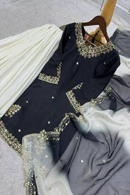 Black& white sharara set 2