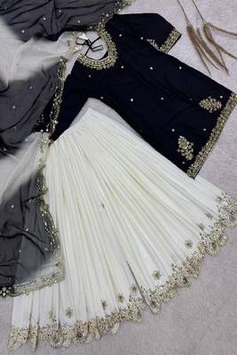 Black& white sharara set 3