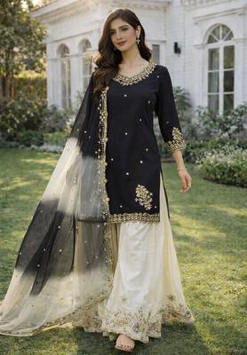 Black& white sharara set 4