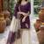 White & purple sharara set