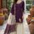 White & purple sharara set