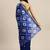 Blue Hand Dyed Bandhani Art Silk With Zari Border Saree
