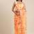 Peach Shibori Print Organza Saree