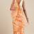 Peach Shibori Print Organza Saree