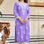 Women's purple rayon sequin embroidered kurta with cotton schiffley pant