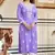 Women's purple rayon sequin embroidered kurta with cotton schiffley pant