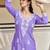 Women's purple rayon sequin embroidered kurta with cotton schiffley pant