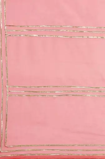 peach organza lace work saree party wear