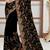 Black sequin zari resham embroidered work georgette designer saree for women