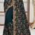 Teal blue sequin zari resham embroidered work georgette designer saree for women
