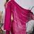 Women's pink rayon slub sequin embroidered kurta pant set with chanderi dupatta