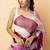 Pink Purple Shaded Organza Hand Dyed Leheriya Saree With Tassels