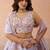 Lavender- Tissue Sequins Embroidered Semi-Stitched Lehenga & Unstitched Blouse With Dupatta